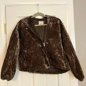 Olive Zipped Jacket (Silence and Noise, size XS)